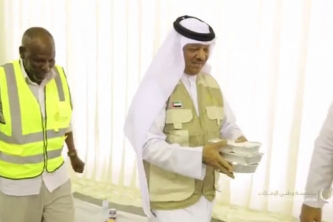 Union President Buhazza participates in the Iftar tent at Ras Al Khor, UAE